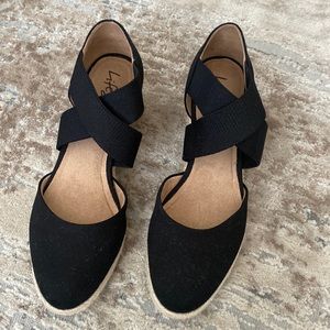 Black Espadrille closed toe sandals